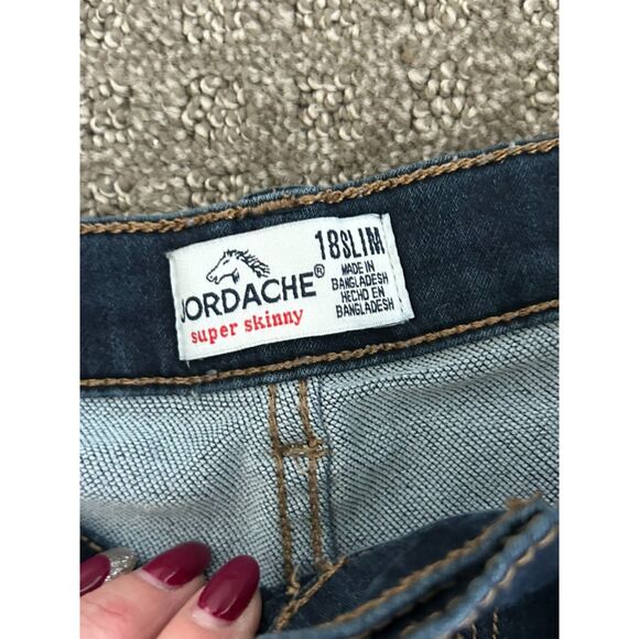 VINTAGE Style Jordache Super Skinny Jeans with Horse Logo Girls Size 18 Slim - Picture 3 of 5